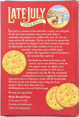 LATE JULY: Organic Crackers Classic Rich, 6 oz