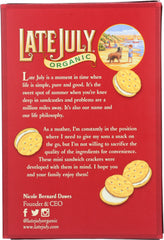 LATE JULY: Organic Bite Size Sandwich Crackers Cheddar Cheese, 5 oz