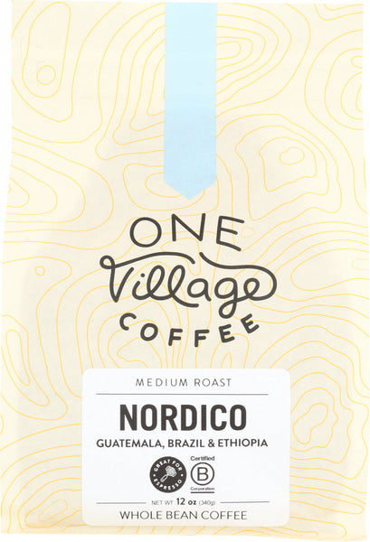 ONE VILLAGE COFFEE: Coffee Nordico, 12 oz