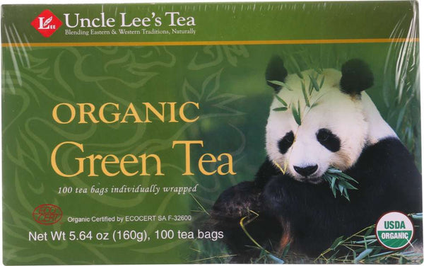 UNCLE LEE'S: Organic Green Tea, 100 Tea Bags