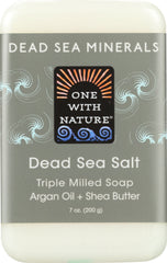 ONE WITH NATURE: Dead Sea Salt Minerals Soap Bar, 7 oz