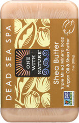 ONE WITH NATURE: Shea Butter Triple Milled Mineral Soap Bar, 7 oz