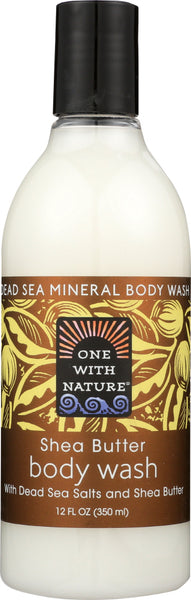 ONE WITH NATURE: Shea Butter Dead Sea Mineral Body Wash, 12 oz