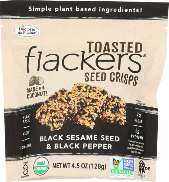 DOCTOR IN THE KITCHEN: Black Sesame and Black Pepper Crisps, 4.5 oz