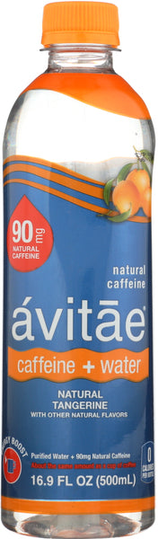 AVITAE: Water Caffeinated Tangerine, 16.9 fo