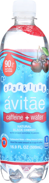 AVITAE: Water Sparkle Caffeinated Black Cherry, 16.9 fo