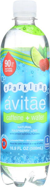 AVITAE: Water Sparkle Caffeinated Raspberry Lime, 16.9 fo