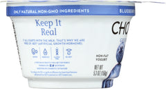 CHOBANI: Non-Fat Greek Yogurt Blueberry on the Bottom, 5.3 oz