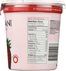 CHOBANI: Non-Fat Greek Yogurt Strawberry Blended, 32 oz