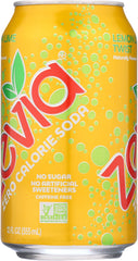 ZEVIA: Zero Calorie Soda Lemon Lime Twist 6-12 fl oz, 72 fl oz