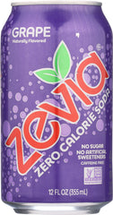 ZEVIA: All Natural Zero Calorie Soda Grape 6-12 fl oz, 72 fl oz