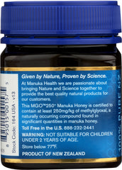 MANUKA HEALTH: Honey MGO 250 Manuka, 8.8 oz