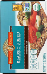 DOCTOR KRACKER: Organic Klassic 3 Seed Crispbreads, 7 oz