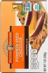 DOCTOR KRACKER: Organic Crispbreads Pumpkin Seed Cheddar, 7 oz