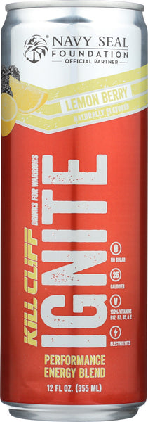 KILL CLIFF: Drink Ignite Lemon Berry, 12 fo