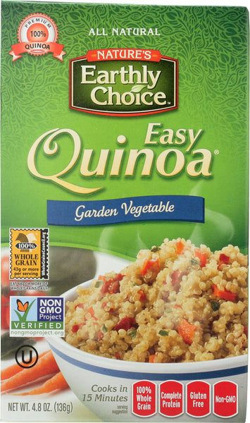 NATURE'S EARTHLY CHOICE: Easy Quinoa Gluten Free Garden Vegetable, 4.8 oz