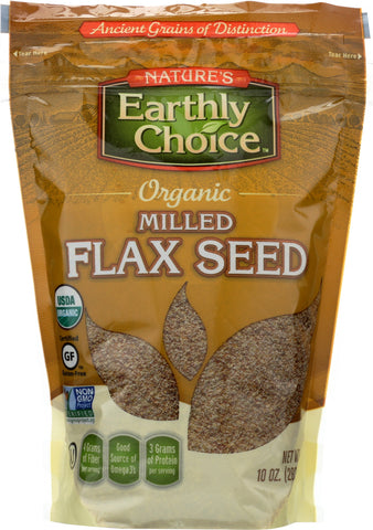 NATURES EARTHLY CHOICE: Organic Milled Flax Seeds, 10 oz