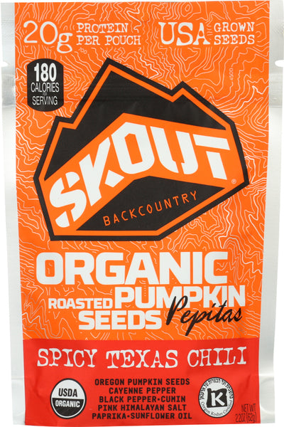 SKOUT: Seeds Pumpkin Spicy Texas Chili, 2.2 oz