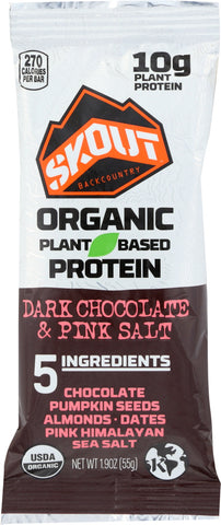 SKOUT: Bar Protein Dark Chocolate and Sea Salt, 1.9 oz