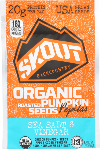 SKOUT: Pumpkin Seeds Sea Salt Vinegar, 2.2 oz