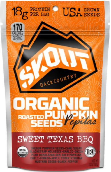 SKOUT: Pumpkin Seeds Sweet Texas Bbq, 2.2 oz