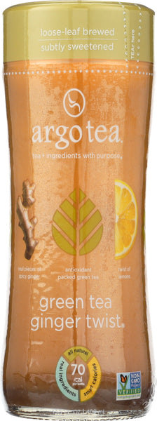 ARGO TEA: Green Tea Ginger Twist Bottled Tea, 13.5 fl oz