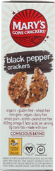 MARY'S GONE CRACKERS: Organic Crackers Black Pepper, 6.5 oz
