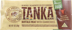 TANKA: Natural Buffalo Meat Cranberry Bar Slow Smoked Original, 1 Oz