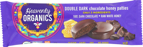 HEAVENLY ORGANICS: Double Dark Chocolate Honey Patties, 1.16 oz