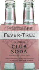 FEVER-TREE: Club Soda Bottle 4x6.8 oz Bottles, 27.2 Oz