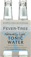 FEVER-TREE: Naturally Light Tonic Water 4x6.8 oz Bottles, 27.2 oz