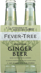 FEVER-TREE: Premium Ginger Beer 4x6.8 oz Bottles, 27.2 oz