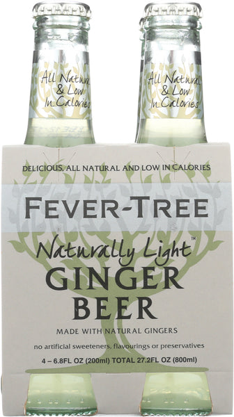 FEVER TREE: Soda 4pk Ginger Beer Light, 6.8 oz