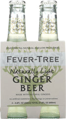 FEVER TREE: Soda 4pk Ginger Beer Light, 6.8 oz