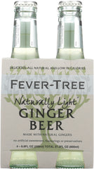FEVER TREE: Soda 4pk Ginger Beer Light, 6.8 oz