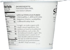 SIGGI'S: Yogurt Strained Non-Fat Icelandic Style Skyr Plain, 5.3 oz