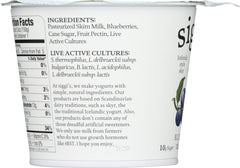 SIGGI'S: Icelandic Style Skyr Strained Non Fat Blueberry Yogurt, 5.3 oz