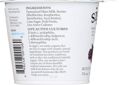 SIGGI'S: Yogurt Strained Non Fat Icelandic Style Skyr Acai & Mixed Berries, 5.3 oz