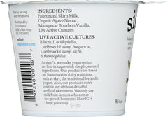 SIGGI'S: Icelandic Style Strained Non-Fat Yogurt Vanilla, 5.3 oz