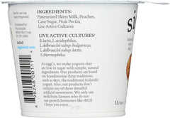 SIGGI'S: Strained Non-Fat Yogurt Icelandic Style Skyr Peach, 5.3 oz