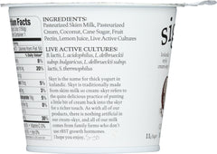 SIGGIS: Yogurt Icelandic Style Low Fat 2% Milkfat Coconut, 5.3 oz