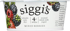 SIGGI'S: 4% Whole Milk Strained Yogurt Mixed Berries, 4.4 oz