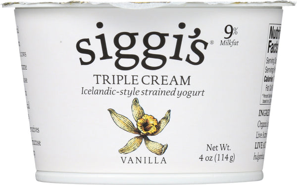 SIGGIS: Triple Cream Yogurt Vanilla, 4 oz