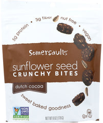 SOMERSAULTS: Sunflower Seed Snack Dutch Cocoa, 6 oz