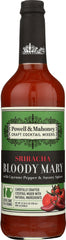 POWELL & MAHONEY: Sriracha Bloody Mary Super Spicy Cocktail Mixer Non-Alcoholic, 750 ml