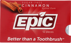 EPIC DENTAL: Cinnamon Xylitol Gum, 12 pc