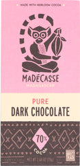 MADECASSE: Pure Dark Chocolate Bar 70%, 2.64 oz