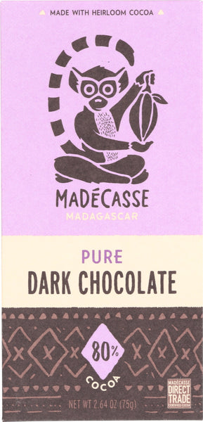 MADECASSE: Chocolate Bar 80% Cocoa, 2.64 Oz