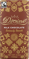 DIVINE CHOCOLATE: Milk Chocolate Bar, 3.5 oz