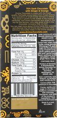 DIVINE: Chocolate 70 % Dark Chocolate With Ginger & Orange, 3.5 oz